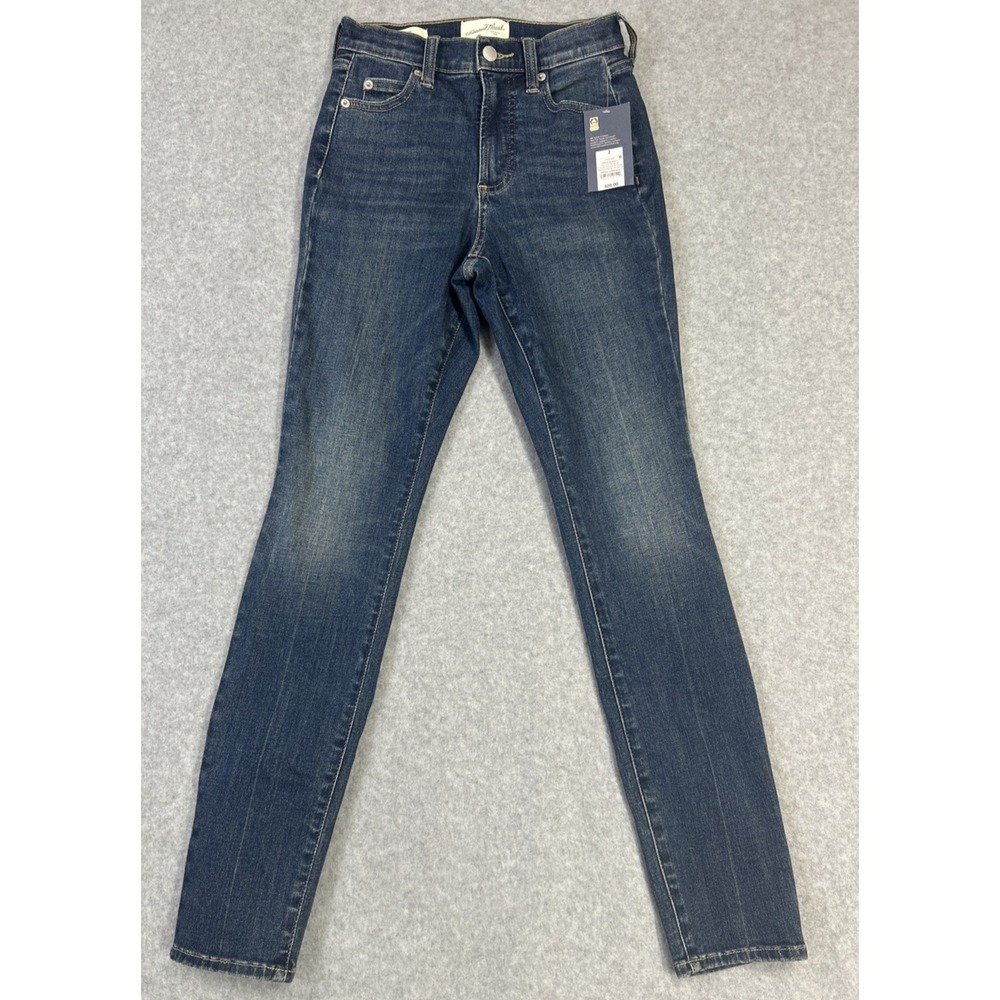 Solid Women Dark Blue Universal Thread Jeans High Rise Skinny Size 2